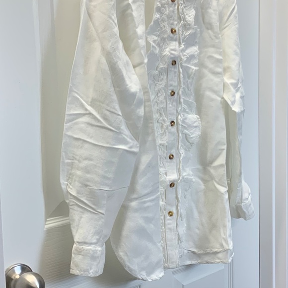 Anthropologie Pilcro Ruffled Placket Shirt - Picture 12 of 16